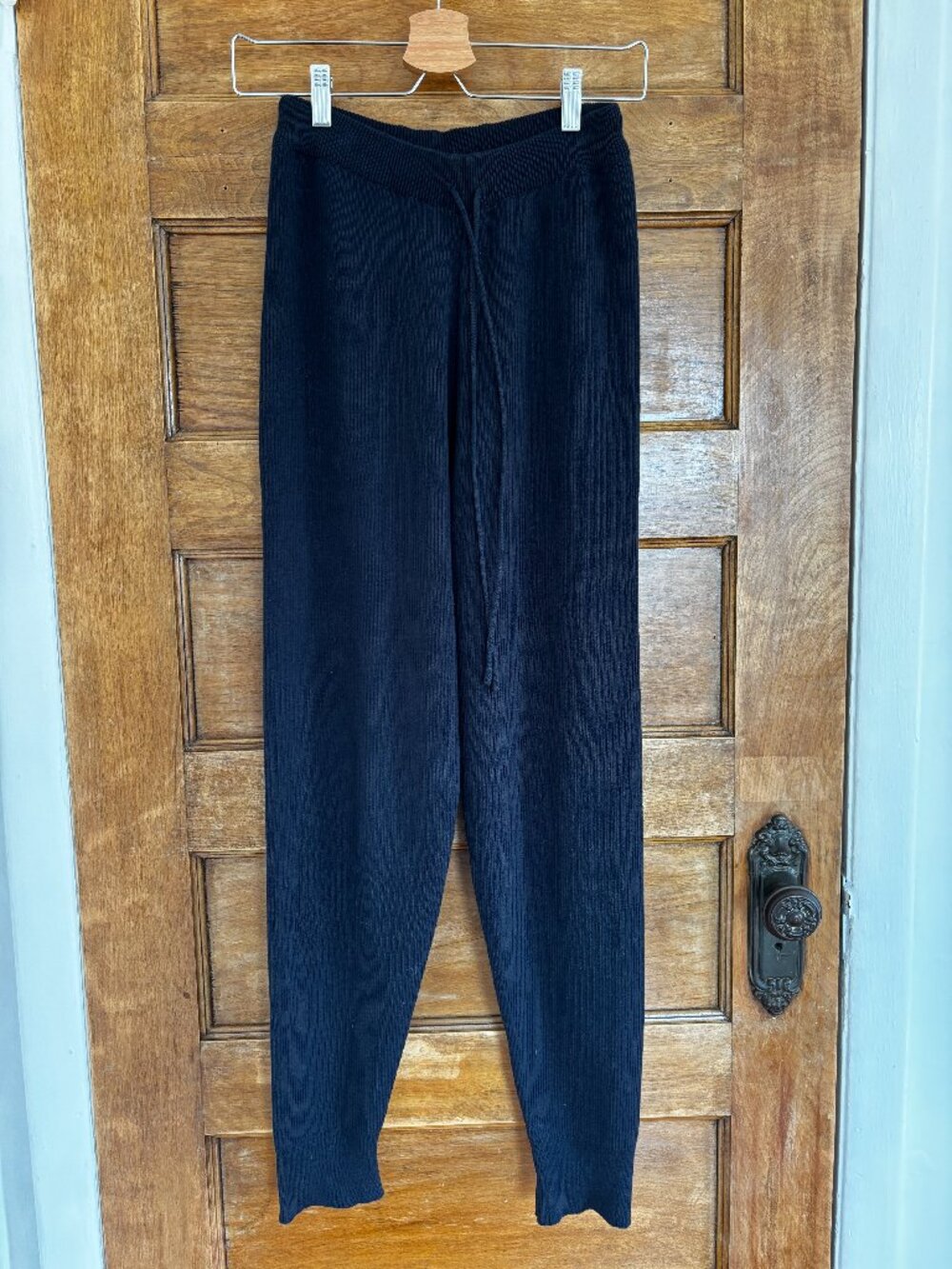 NWT! Mijeong Park Ribbed Knit Track Pants in Navy - Size XS